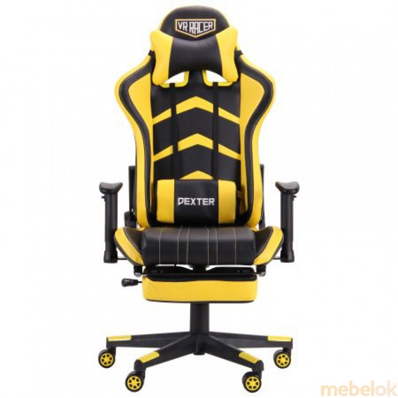 Кресло VR Racer Dexter Megatron черный/желтый от фабрики AMF (АМФ)