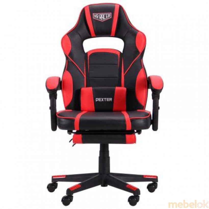 Кресло VR Racer Dexter Webster черный/красный от фабрики AMF (АМФ)