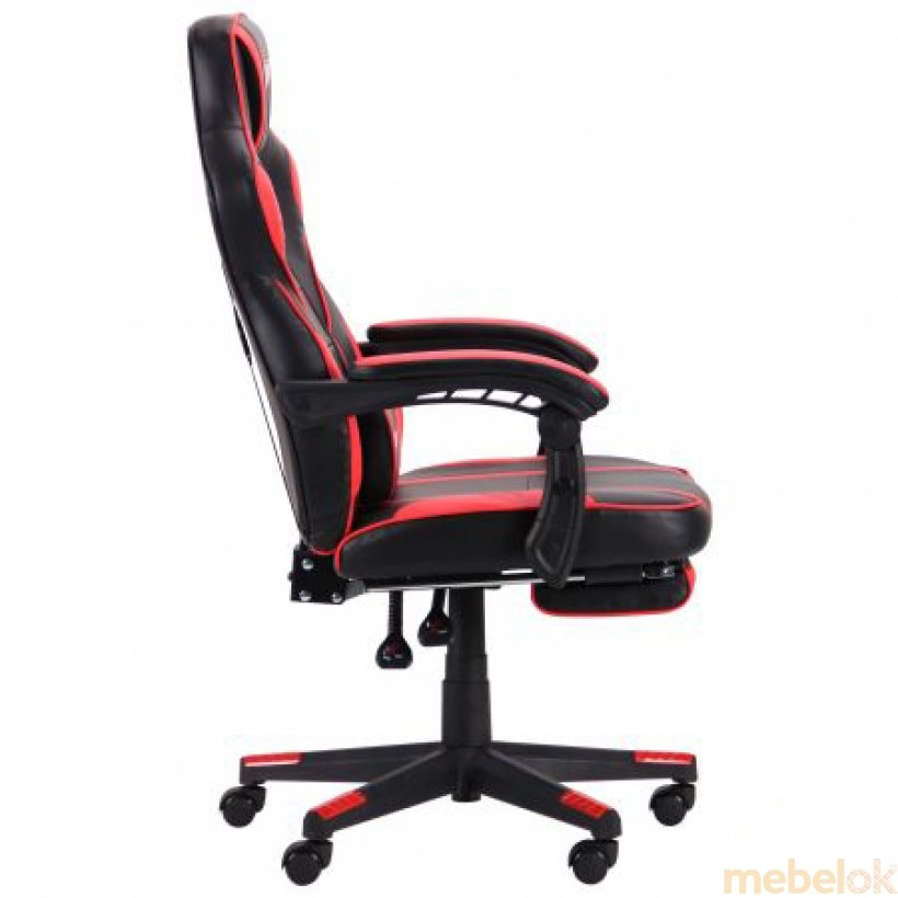 стул с видом в обстановке (Кресло VR Racer Dexter Webster черный/красный)