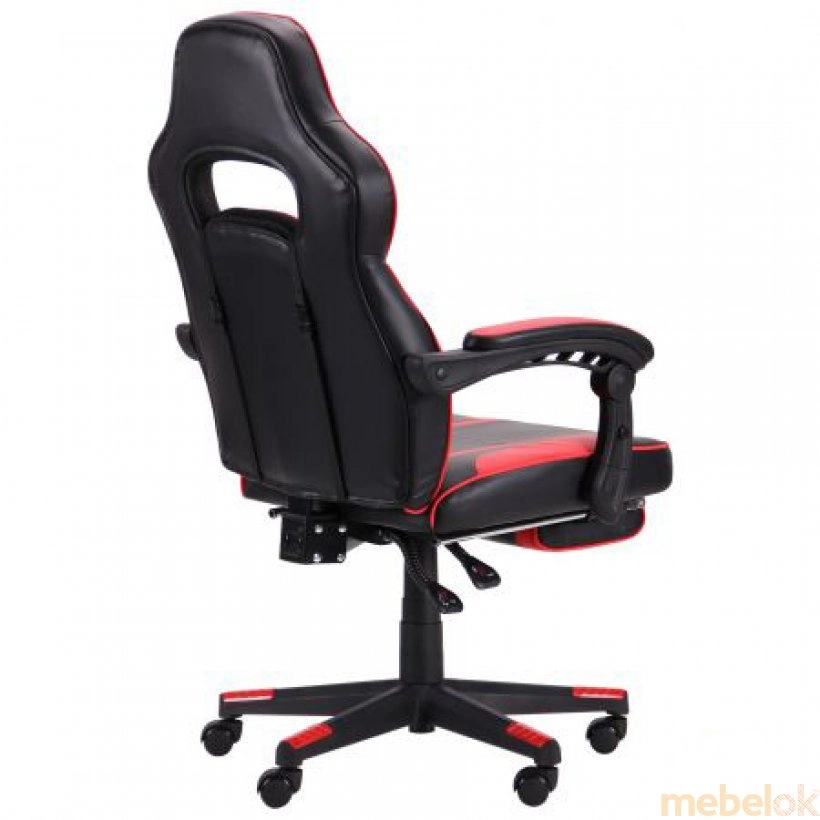Кресло VR Racer Dexter Webster черный/красный с другого ракурса