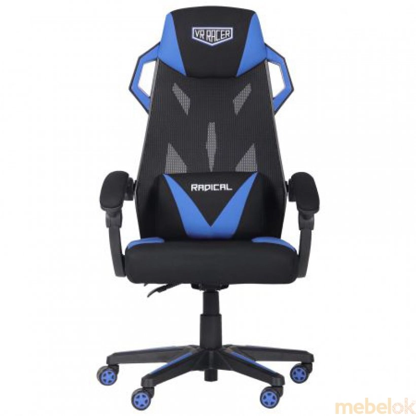 Кресло VR Racer Radical Garrus черный/синий от фабрики AMF (АМФ)