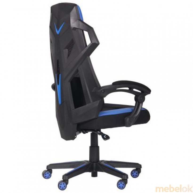 Кресло VR Racer Radical Garrus черный/синий с другого ракурса