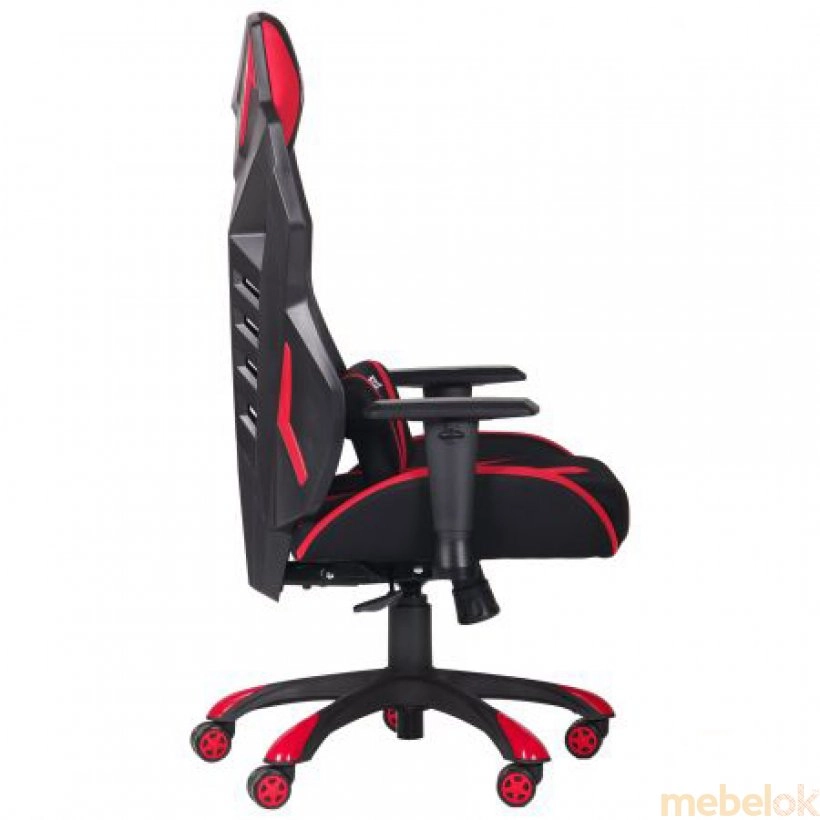 стілець з виглядом в обстановці (Крісло VR Racer Radical Grunt чорний/червоний)