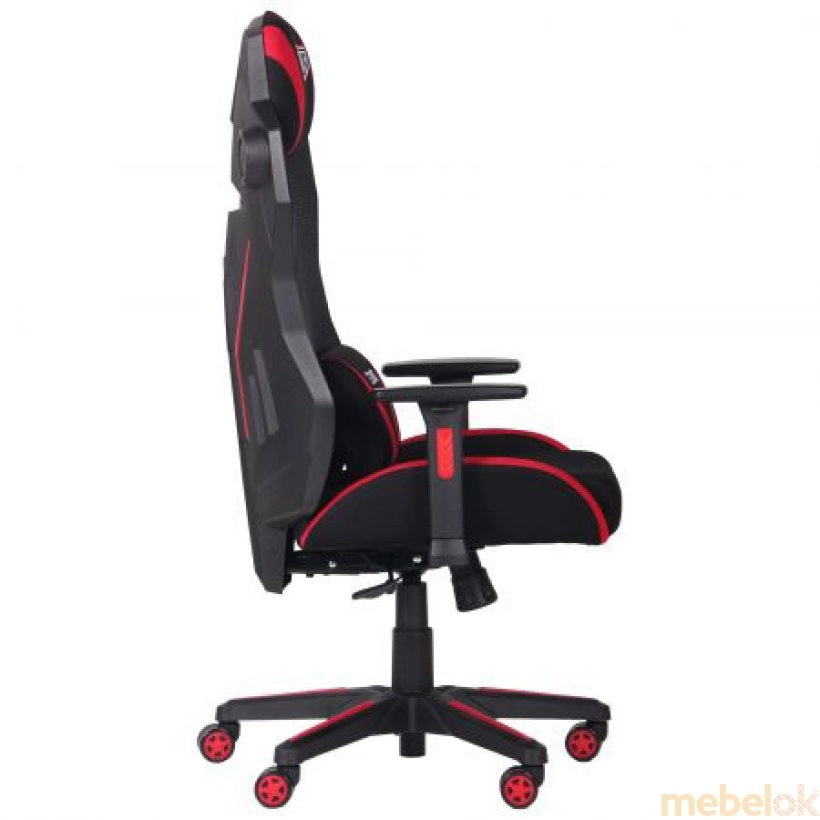 стул с видом в обстановке (Кресло VR Racer Techno Tune черный/красный)