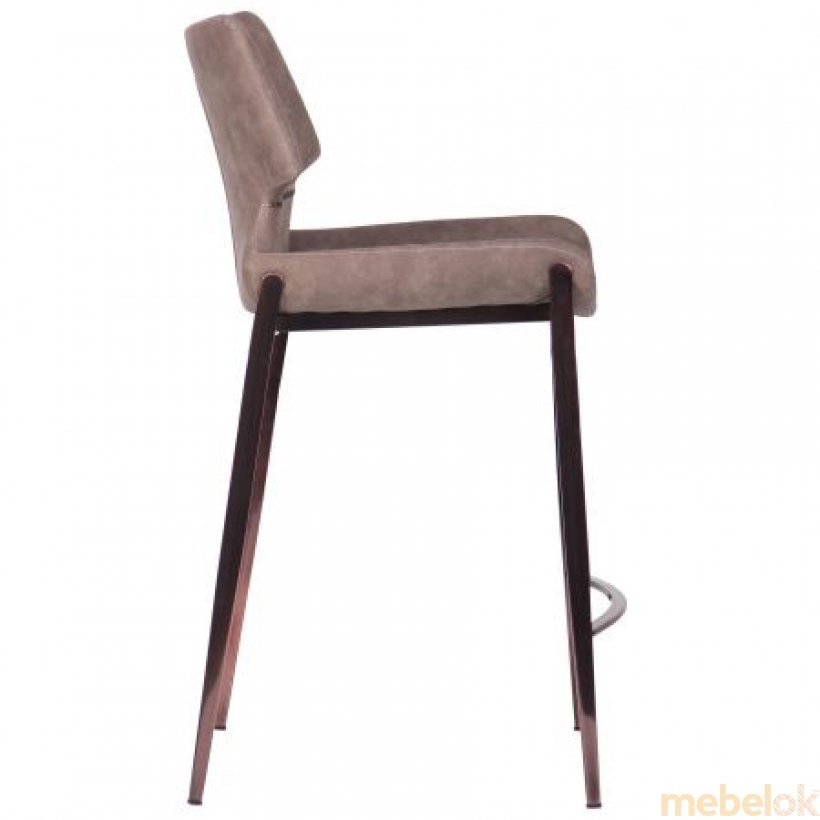 стул с видом в обстановке (Барный стул Noir brass/basalt)