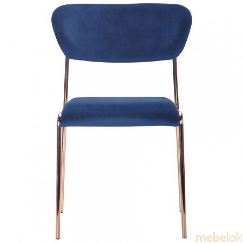 стул с видом в обстановке (Стул Alphabet A gold/royal blue)