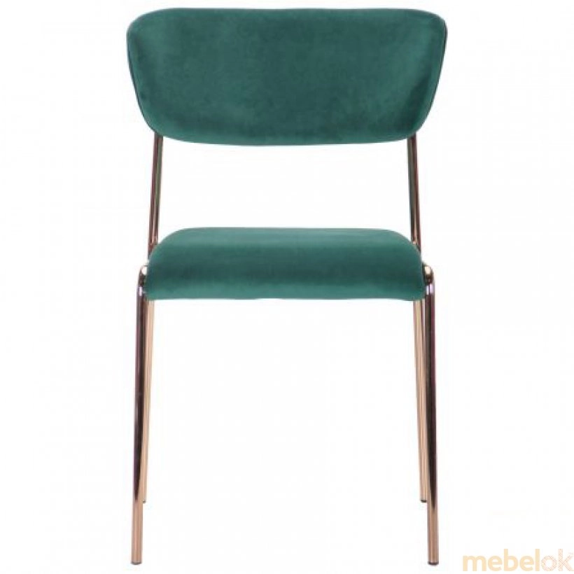 стілець з виглядом в обстановці (Стілець Alphabet A gold/dark green)