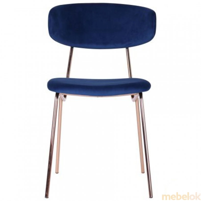 стул с видом в обстановке (Стул Alphabet B gold/royal blue)
