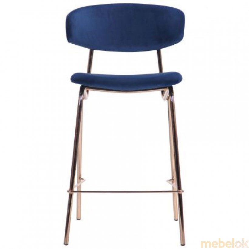 стул с видом в обстановке (Стул Alphabet C gold/royal blue)