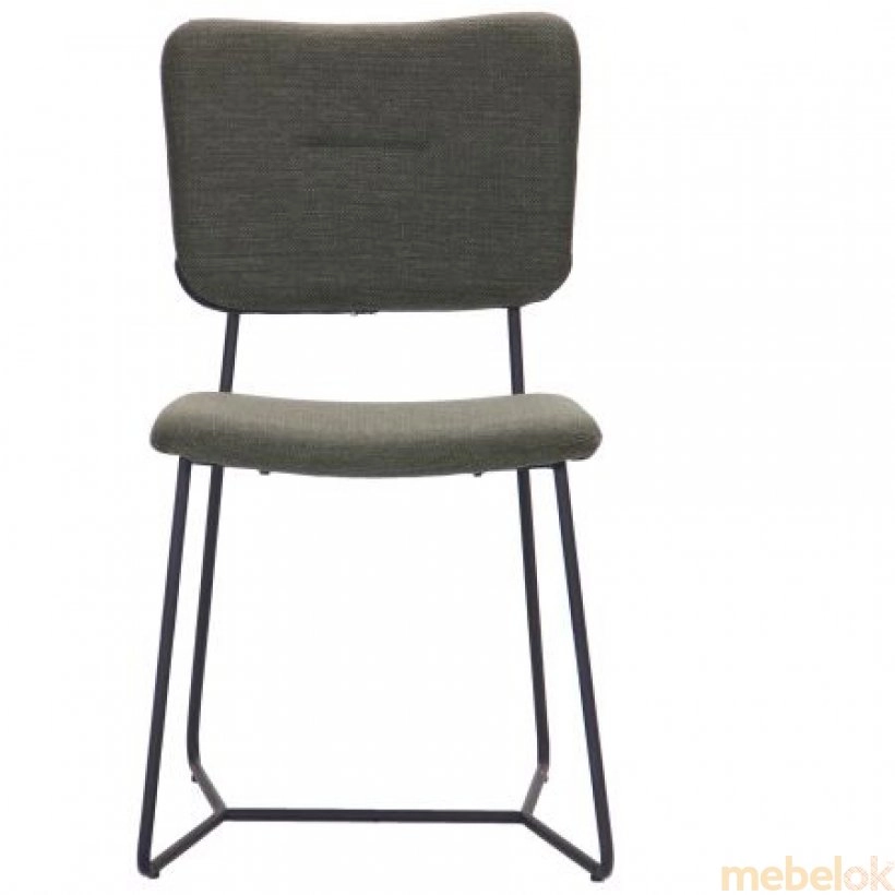 стул с видом в обстановке (Стул Alphabet G black/olive)