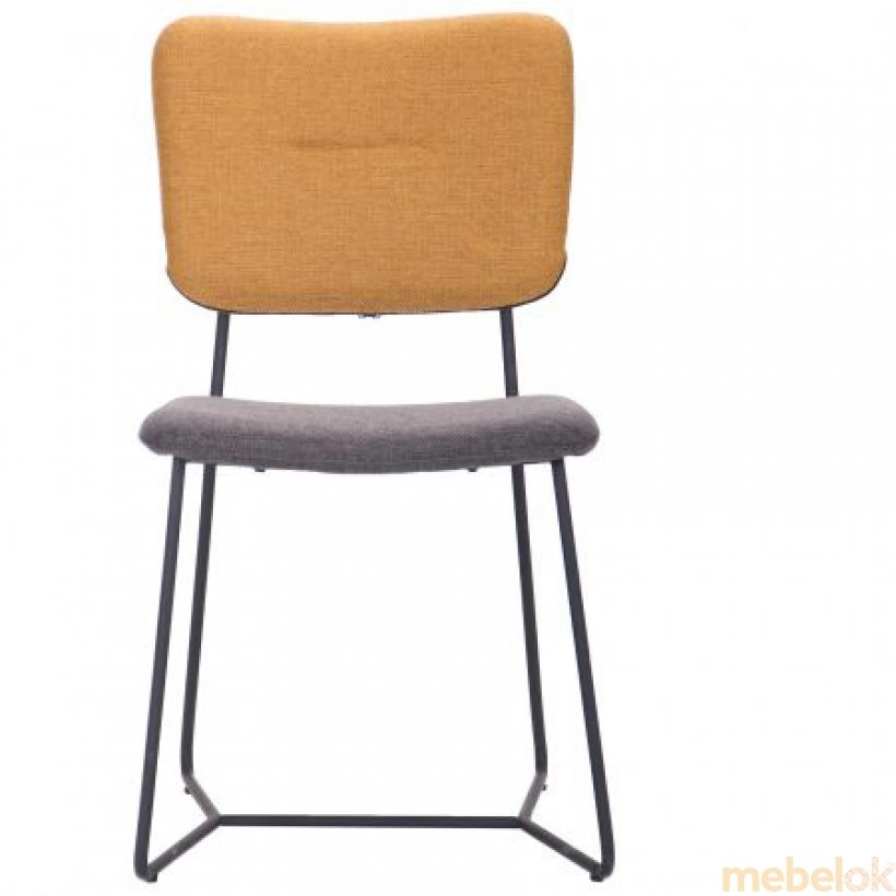 стул с видом в обстановке (Стул Alphabet G black/yellow gray)