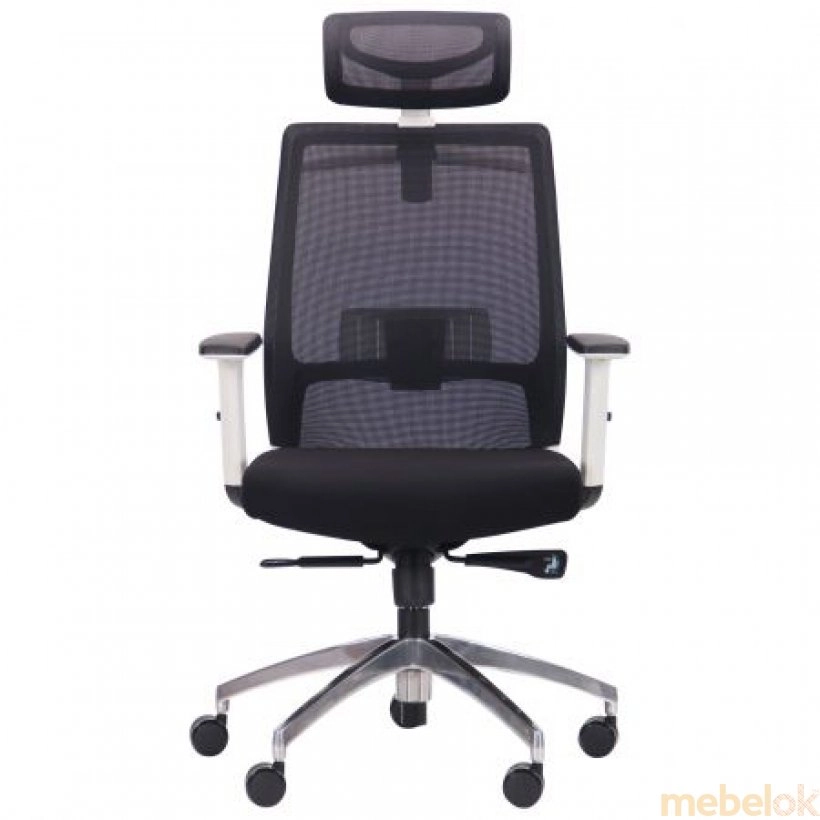 стілець з виглядом в обстановці (Крісло Install White Alum Black/Black)