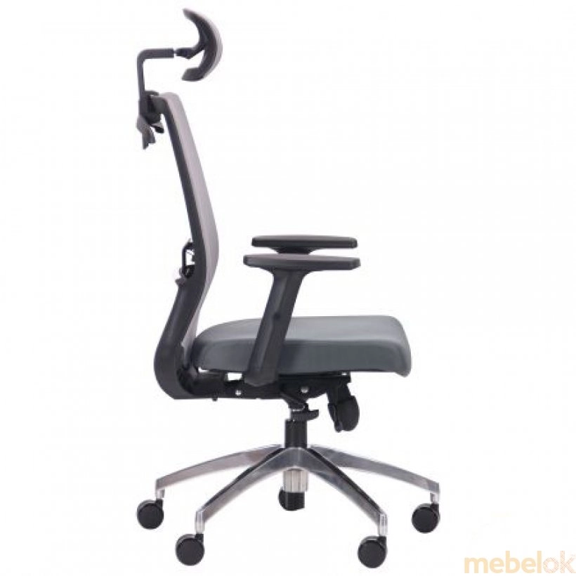 стілець з виглядом в обстановці (Крісло Install Black Alum, Grey/Grey)