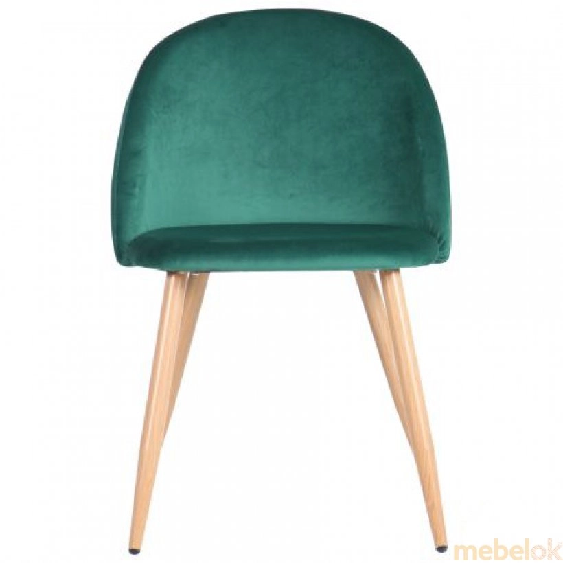 стілець з виглядом в обстановці (Стілець обідній Sherry beech/green velvet)