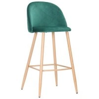 Барний стілець Bellini бук/green velvet