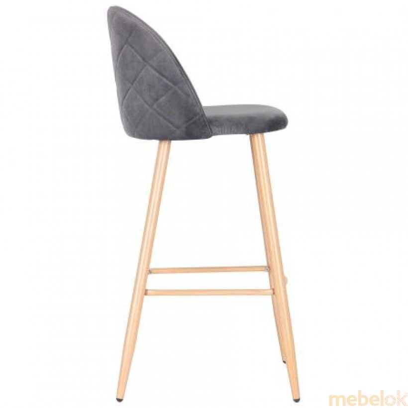 стул с видом в обстановке (Барный стул Bellini бук/dark grey)