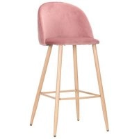 Барний стілець Bellini бук/pink velvet