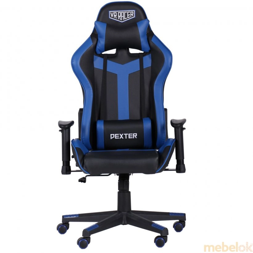Кресло VR Racer Dexter Slag черный/синий от фабрики AMF (АМФ)
