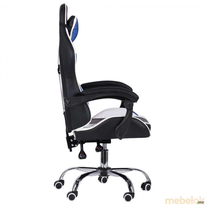 стілець з виглядом в обстановці (Крісло VR Racer Dexter Frenzy чорний/синій)