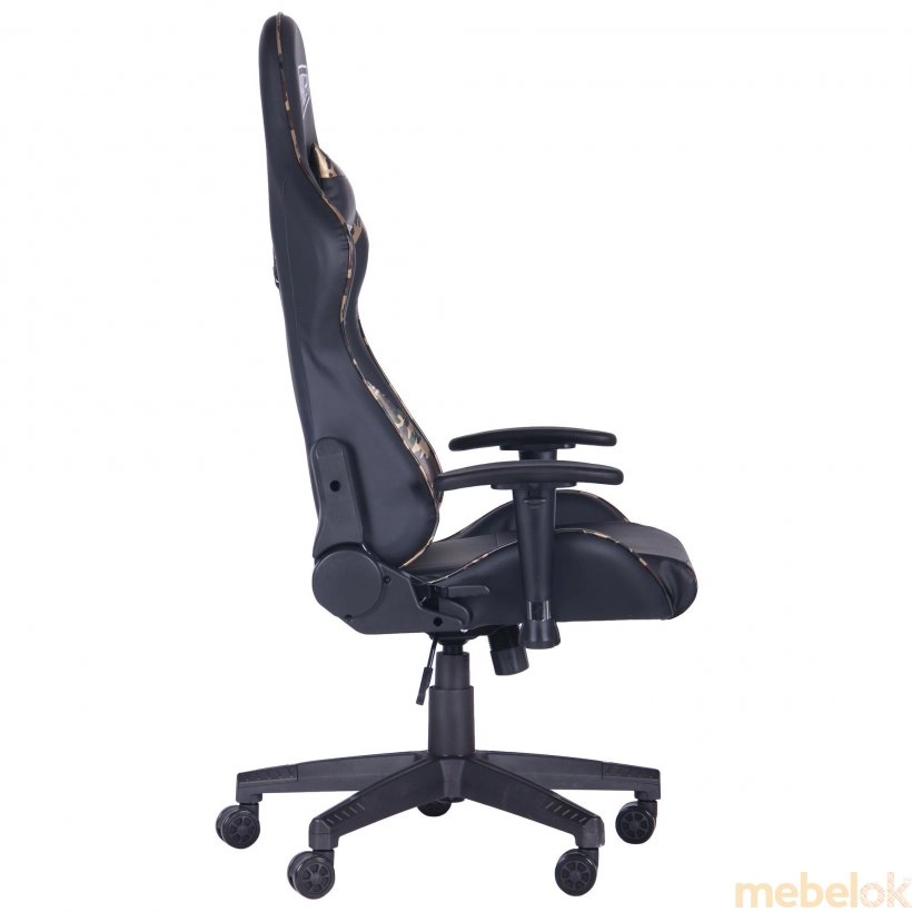 стілець з виглядом в обстановці (Крісло VR Racer Original Command чорний/камуфляж)
