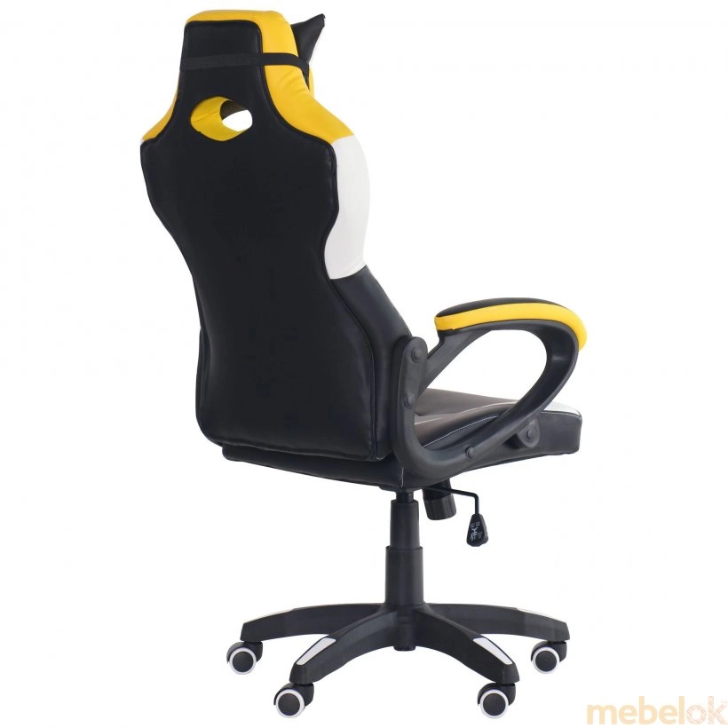 стілець з виглядом в обстановці (Крісло VR Racer Dexter Jolt (Чорний-жовтий))
