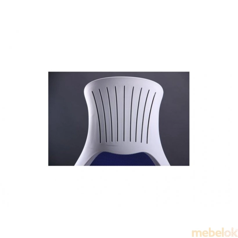 (Крісло Cobra білий, сидіння Неаполь N-22/спинка Сітка синя) AMF (АМФ)