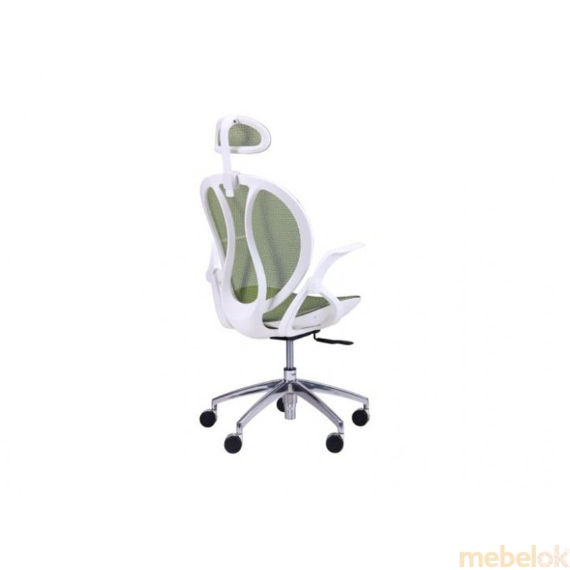Кресло Lotus HR пластик белый/сетка зеленая от фабрики AMF (АМФ)