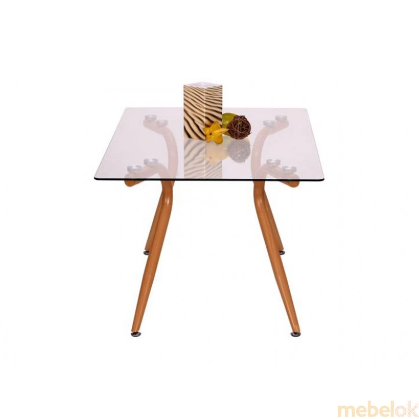 стол с видом в обстановке (Стол журнальный Willow бук/стекло прозрачное)