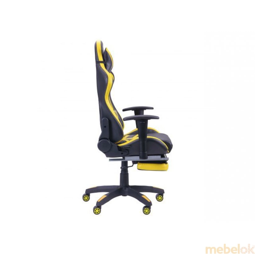 Кресло VR Racer BattleBee черный/желтый с другого ракурса