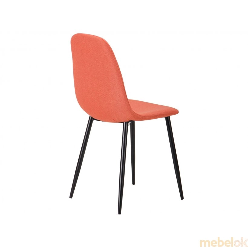 стул с видом в обстановке (Стул Лучия черный/оранжевый)