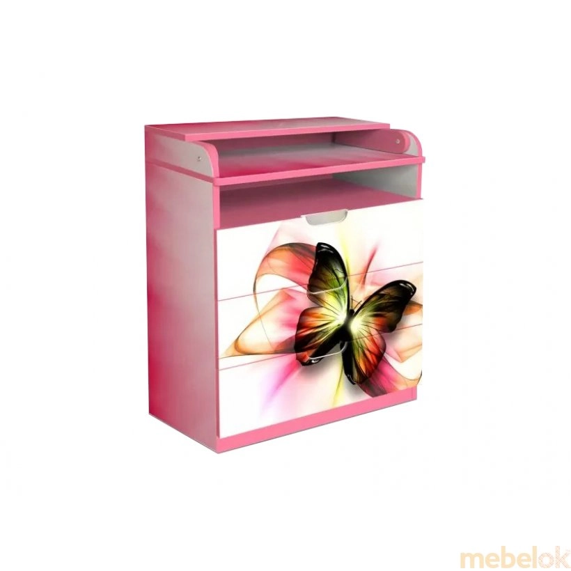 Пеленальный стол розовый Бабочка