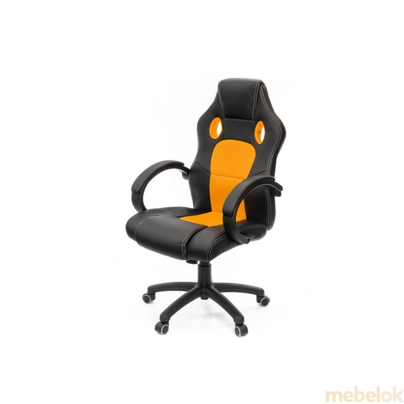 Кресло Анхель PL TILT черно-оранжевый от фабрики Аклас (Aklas)