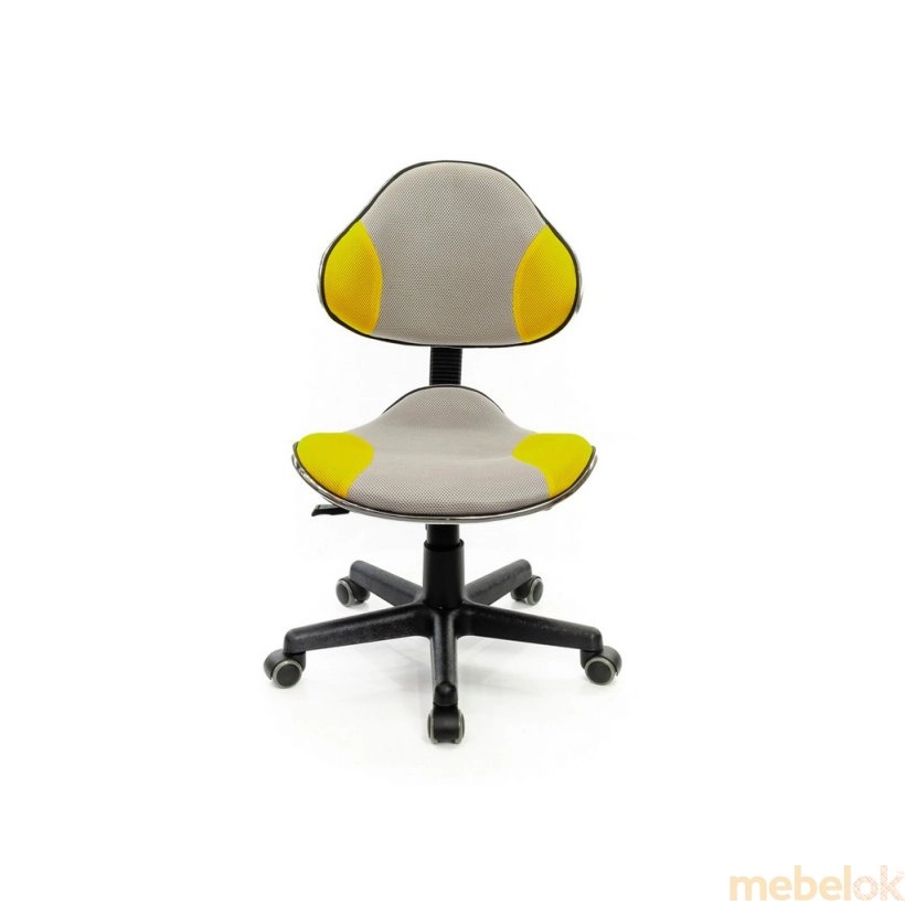 стул с видом в обстановке (Кресло Фиджет PL FR серо/желтый)