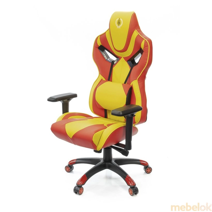 Кресло геймерское Эмбуш PL RL (PU-красный/желтый)