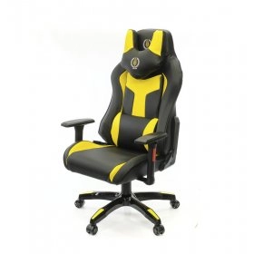 Кресло геймерское Гриндер PL RL (PU-чёрный/желтый)
