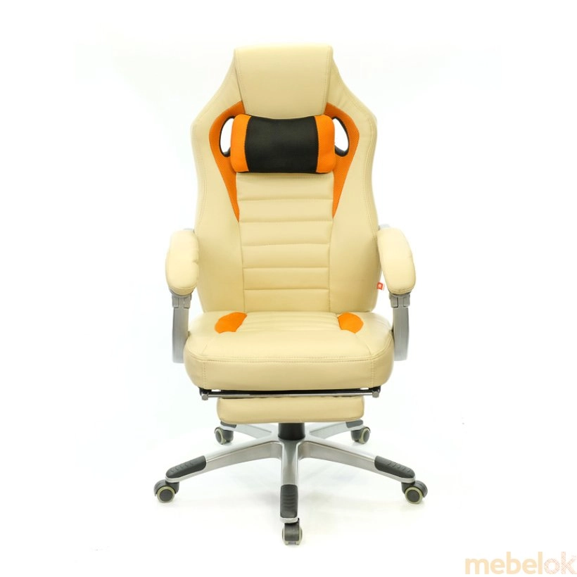 Кресло геймерское Стрендж PL SR (Бежевый/Оранжевый) від фабрики Аклас (Aklas)