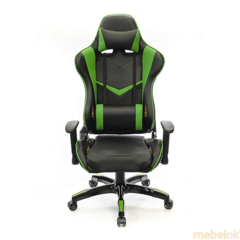 Кресло геймерское Скидс PL RL (PU-черный/зеленый) от фабрики Аклас (Aklas)