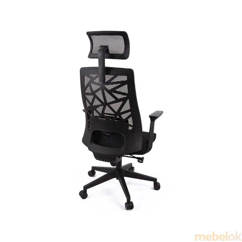 Кресло Капра ткань черный/сетка