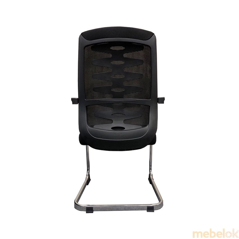 стілець з виглядом в обстановці (Крісло Селла CF сітка чорна)