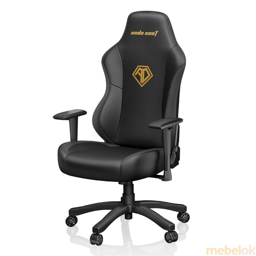 стілець з виглядом в обстановці (Ігрове крісло Phantom 3 Size L Black & Gold)
