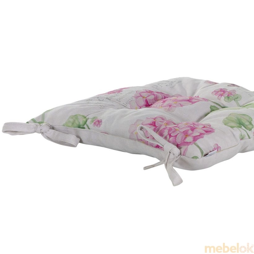 Подушка на стілець Рожева Гортензія 43х43 від фабрики Аполена Текстиль (Apolena textil)