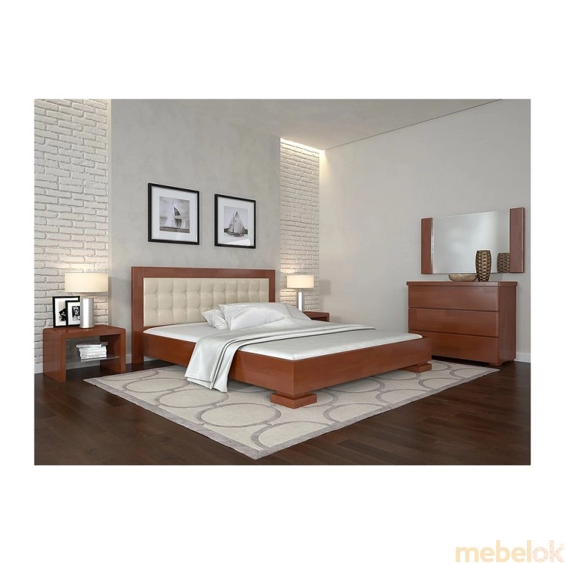 Кровать Монако сосна 140х200 с другого ракурса