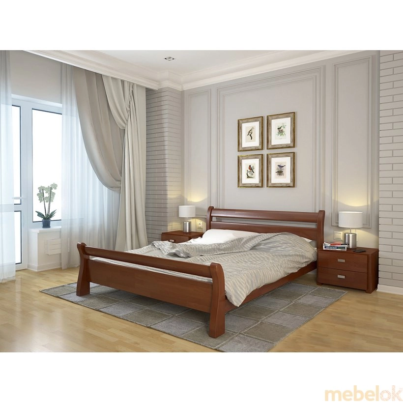 Двуспальная кровать Соната сосна 160х190