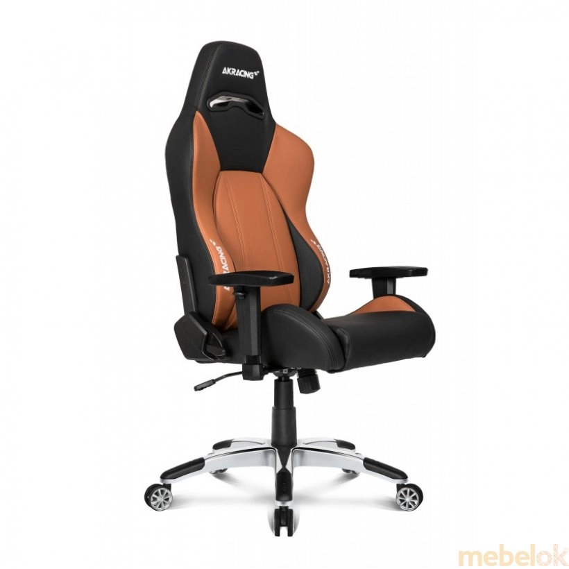 стул с видом в обстановке (Кресло Akracing Premium V2 K700B black/brown)