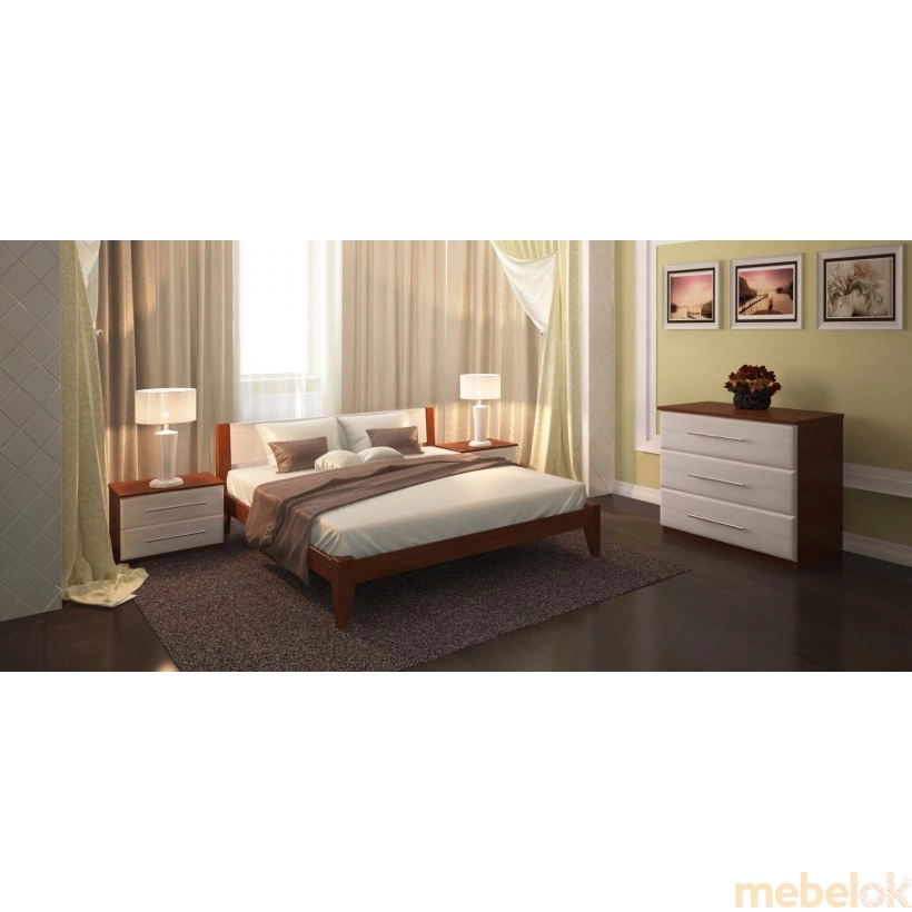 Ліжко Фаворит бук 160х200 від фабрики Арт-Мебель (Art-mebel)