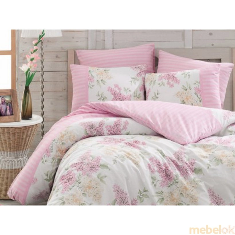 Двуспальный комплект постельного белья Alacati розовый 200х220