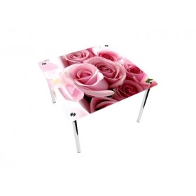 Стол квадратный Pink Roses Эко