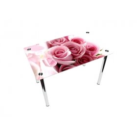 Стол прямоугольный Pink Roses Эко