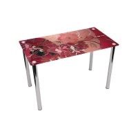 Обідній прямокутний стіл Fiori rossi 110х65