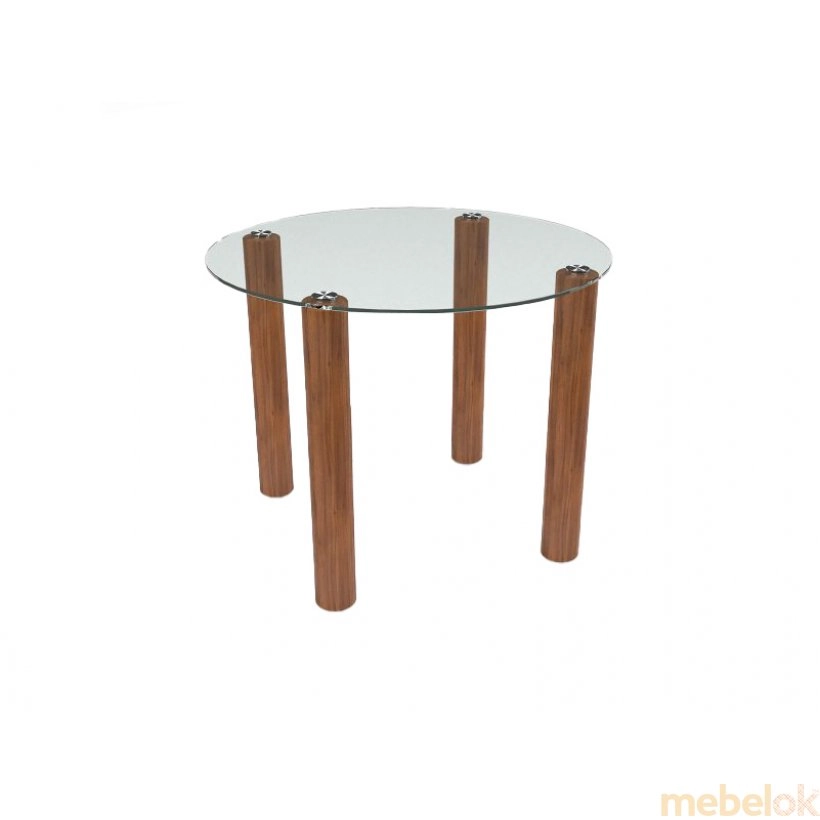 Стеклянный круглый прозрачный стол